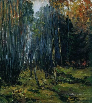  1899 - autumn forest 1899 Isaac Levitan woods trees landscape